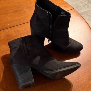 Black suede like Ankle Boots